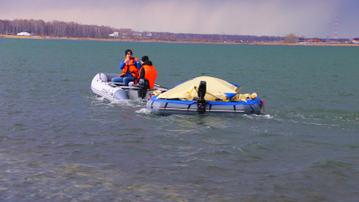 Надувной плот-палатка Polar bird Raft 260+слани стеклокомпозит
