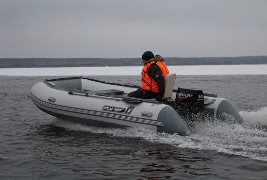 Polar bird 420 E обр. 2018 г. с Меркури 30, на зимней воде фото И. Снегирева