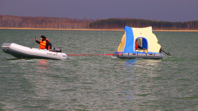 Надувной плот-палатка Polar bird Raft 260+слани стеклокомпозит